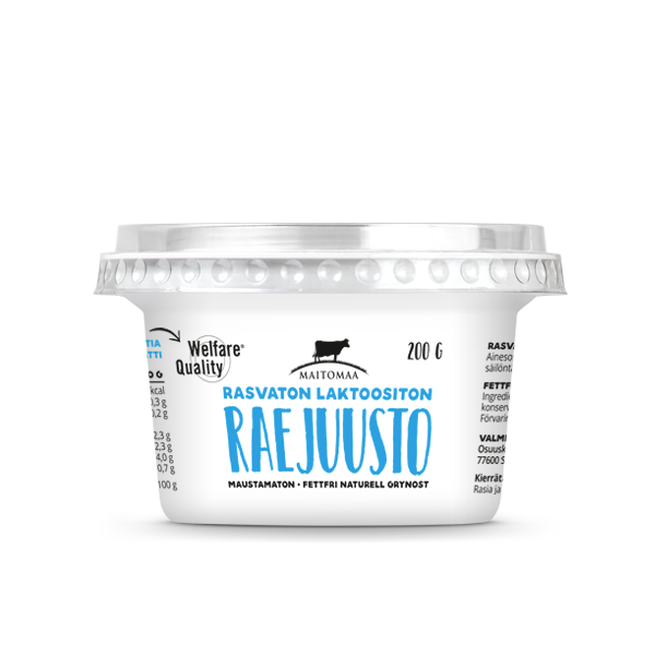 Raejuusto 200g rasvaton laktoositon